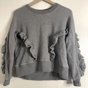 Madewell Ruffle Sweatshirt XXS